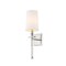 Z-Lite Sophia 1 Light Wall Sconce, Polished Nickel & White 803-1S-PN - alternate 1